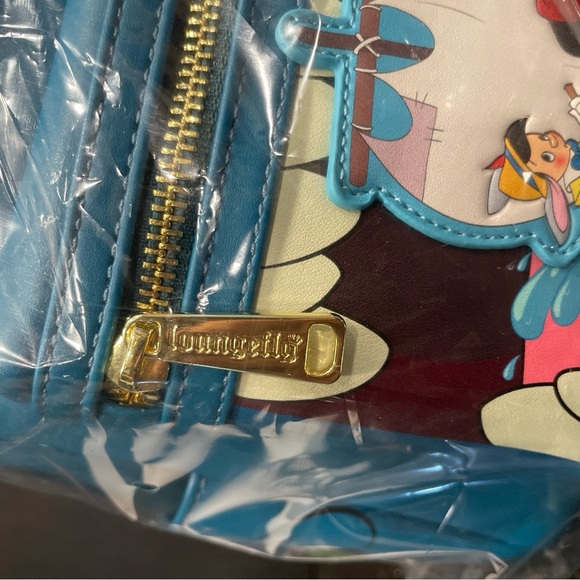 Loungefly Disney Pinocchio Whale and Raft Monstro Mini Backpack Brand New - Picture 5 of 12
